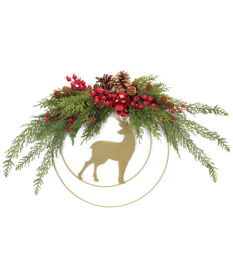 Deer and Pine Permanent Wreath