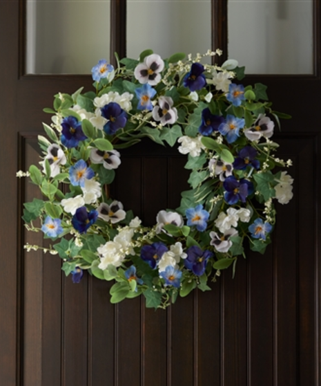Petunia and Pansy Wreath
