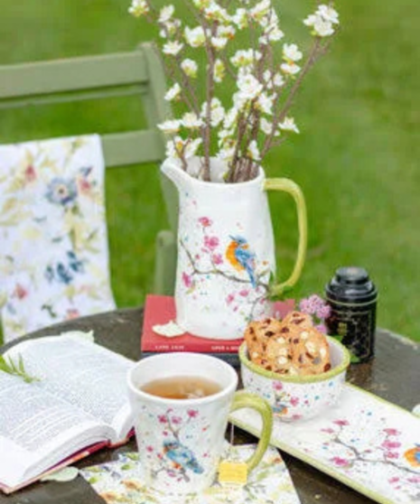 Bird & Cherry Blossoms - Mug & Platter Set