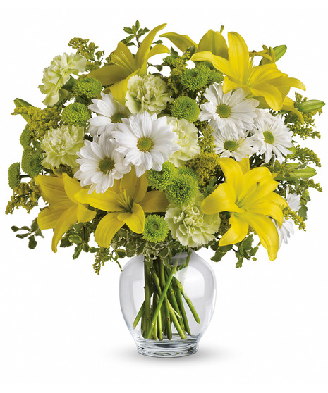 white and yellow flowers in ginger jar