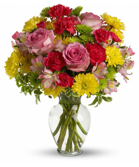 yellow and pink arrangment