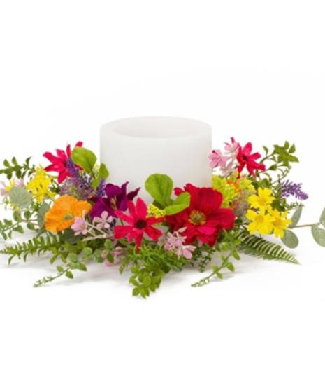 Mixed Floral Candle Ring