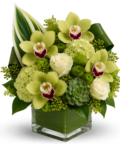 green floral arrangement