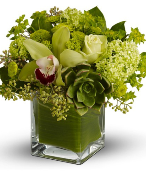 green floral arrangement