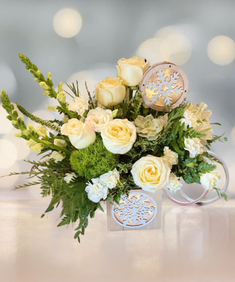 holiday floral centerpiece