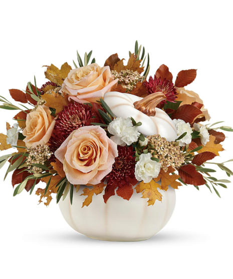 example of  cream pumpkin bouquet